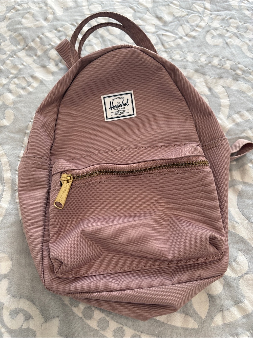 Herschel Supply Company Small Backpack in Dusty Rose with Gold Zipper